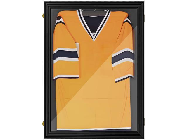 Aosom 24' x 32' Acrylic Shadow Box Frame, UV-Resistant Jersey Display Case with T-shirt Hanger and 2 Keys, Black