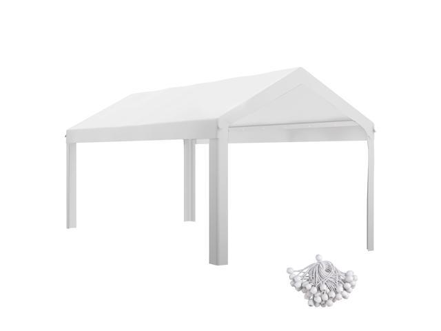 Aosom 10 x 20ft Carport Roof, UV Resistant Canopy Replacement, Fits 84C-378V00 and 84C-206 Series, White