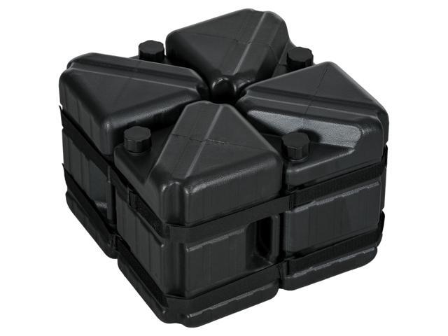 Aosom Set of 4 Straight Leg Canopy Weights, Water or Sand Filled Weights for Gazebo with Built-in Handles and Secure Straps