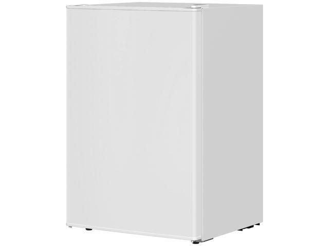 Aosom 2.5 Cu. Ft Mini Fridge, Single Door Compact Refrigerator with Freezer, Adjustable Thermostat, Reversible Door, White