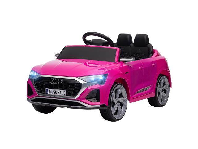 AosomQaba Audi Q8 e-tron Sportback Licensed 12V Battery Powered Kids Electric Car w/ Spring Suspension, Soft Start, Pink