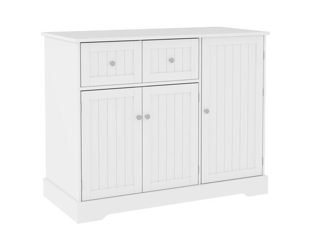 Aosom Cat Litter Box Enclosure with Drawers, Storage, Anti-tip Kit, 39' x 18' x 31.5', White