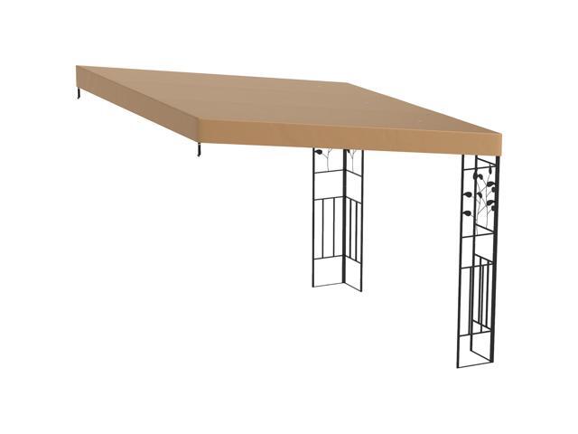 Aosom 10' x 10' Outdoor Pergola Canopy, Metal Patio Canopy with Drainage Holes for Backyard, Garden, Coffee