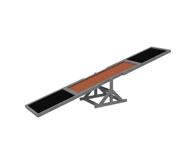 Aosom Wooden Dog Agility Seesaw for Training and Exercise, Weather Resistant, 83' L x 16' W x 14' H, Gray