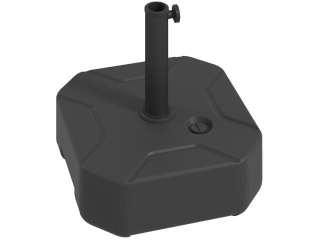 Aosom Square Patio Umbrella Base Holder, Heavy Duty Outdoor Umbrella Stand Base, Filled Up to 55lbs with Sand or 44lbs with Water for Garden,...