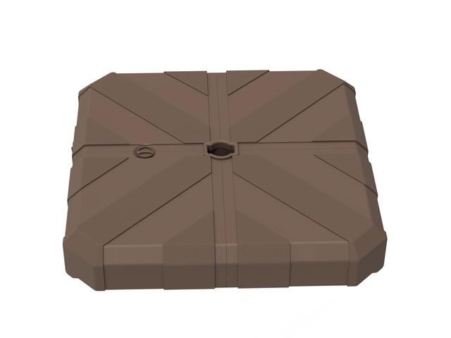Aosom Square Patio Umbrella Base, Cantilever Offset Umbrella Base Heavy Duty Outdoor Umbrella Stand Base, Filled Up to 143lbs with Stand or 130lbs...