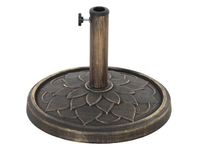 Aosom Round Patio Umbrella Base, 26 lbs Resin Umbrella Stand Base, Heavy Duty Patio Umbrella Holder for 1.3'/1.5'/1.9' Umbrella Poles for Outdoor,...