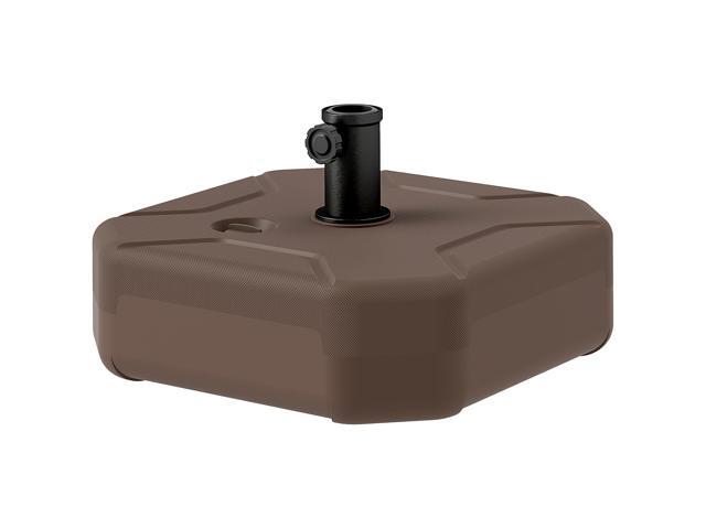 Aosom Square Patio Umbrella Base Holder, Heavy Duty Outdoor Umbrella Stand Base, Filled Up to 55lbs with Sand or 44lbs with Water for Garden,...