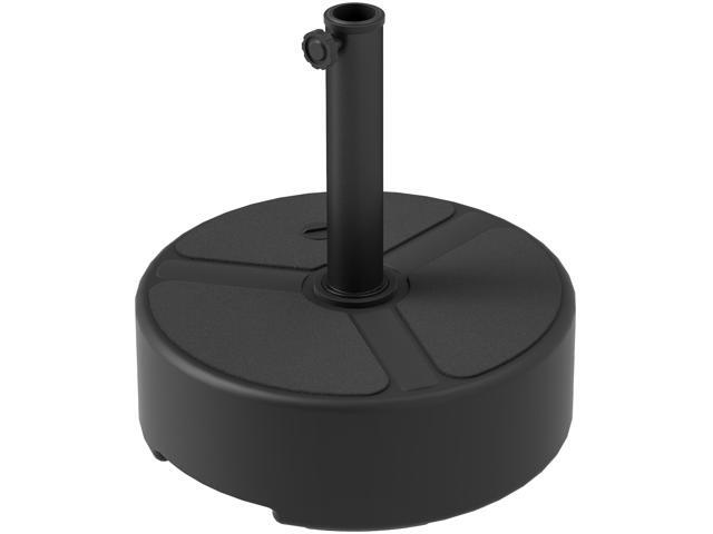 Aosom Round Patio Umbrella Base Holder, Heavy Duty Outdoor Umbrella Stand Base, Filled Up to 44lbs with Stand or 40lbs with Water for Garden,...