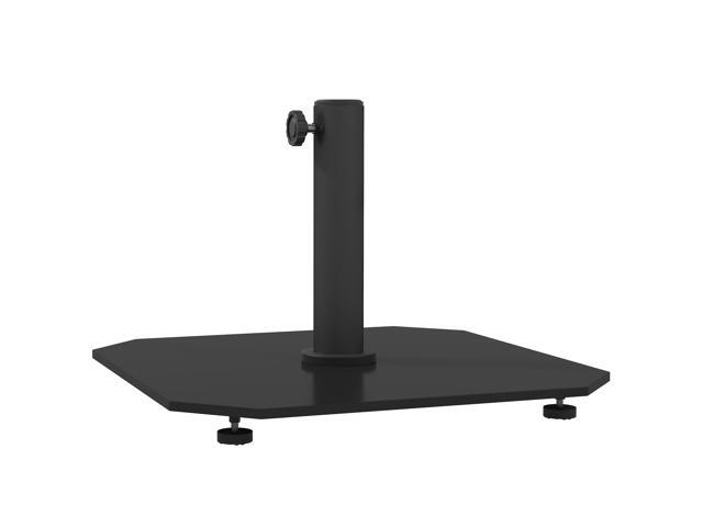 Aosom Square Patio Umbrella Base, 41 lbs Metal Umbrella Stand Base with Adjustable Foot Pads, Heavy Duty Patio Umbrella Holder for 1.3'/1.5'/1.9'...