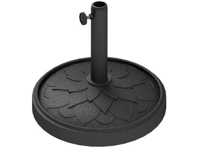 Aosom Round Patio Umbrella Base, 26 lbs Resin Umbrella Stand Base, Heavy Duty Patio Umbrella Holder for 1.3'/1.5'/1.9' Umbrella Poles for Outdoor,...