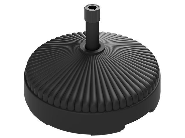 Aosom Round Patio Umbrella Base Holder, Heavy Duty Outdoor Umbrella Stand Base, Filled Up to 62lbs with Sand or 51lbs with Water for Garden,...