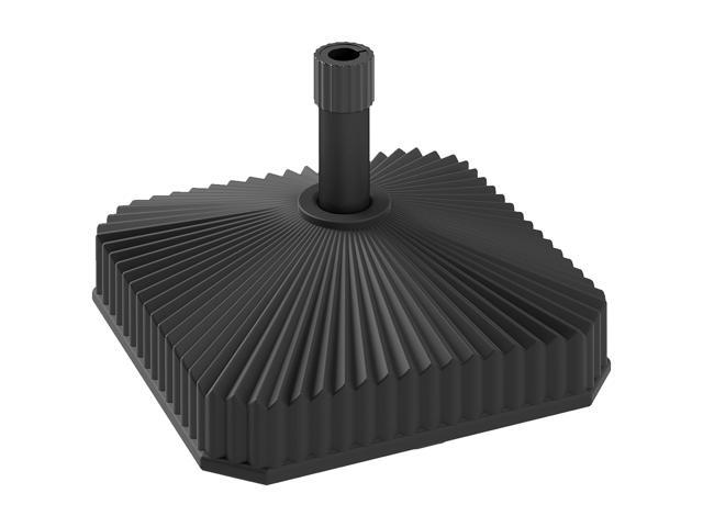 Aosom Square Patio Umbrella Base Holder, Heavy Duty Outdoor Umbrella Stand Base, Filled Up to 42lbs with Sand or 33lbs with Water for Garden,...
