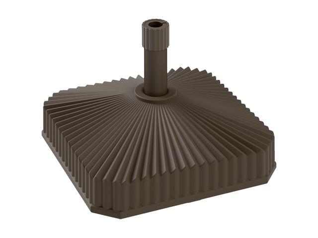 Aosom Square Patio Umbrella Base Holder, Heavy Duty Outdoor Umbrella Stand Base, Filled Up to 42lbs with Sand or 33lbs with Water for Garden,...