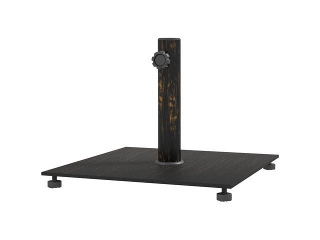 Aosom Square Patio Umbrella Base, 29 lbs Metal Umbrella Stand Base with Adjustable Foot Pads, Heavy Duty Patio Umbrella Holder for 1.5'/1.9'...
