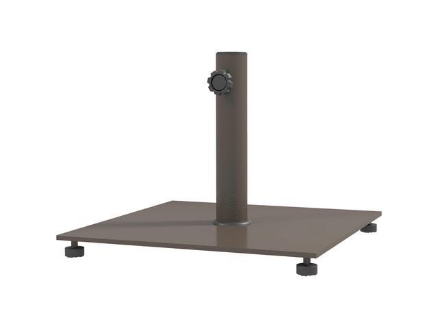 Aosom Square Patio Umbrella Base, 29 lbs Metal Umbrella Stand Base with Adjustable Foot Pads, Heavy Duty Patio Umbrella Holder for 1.5'/1.9'...