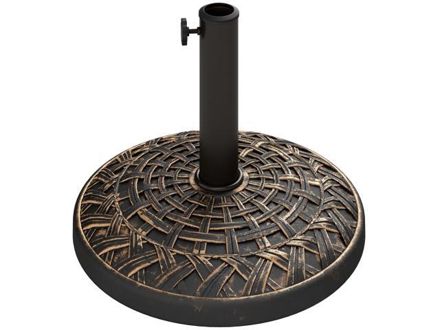 Aosom 19' Patio Umbrella Base, 26 lbs Concrete Heavy Duty Umbrella Stand, Round Patio Umbrella Holder for 1.5'/1.9' Umbrella Poles for Outdoor,...