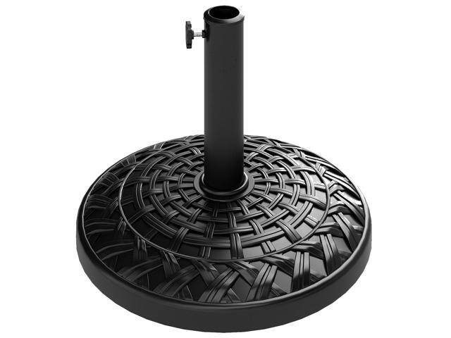 Aosom 19' Patio Umbrella Base, 26 lbs Concrete Heavy Duty Umbrella Stand, Round Patio Umbrella Holder for 1.5'/1.9' Umbrella Poles for Outdoor,...