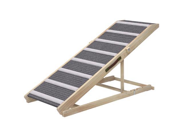 Aosom Dog Ramp for Couch, Foldable Pet Ramp for Small to Large Dog, 4 Adjustable Height from 16' to 23.5'