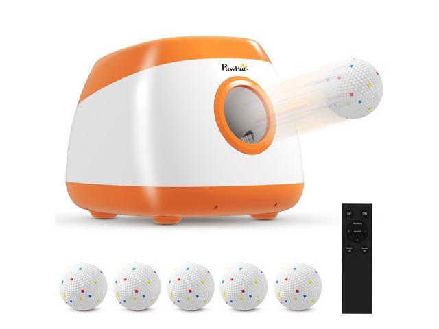 Aosom Automatic Dog Ball Launcher with 26-80 FT Distance, Automatic Ball Launcher for Medium and Large Dogs, Orange