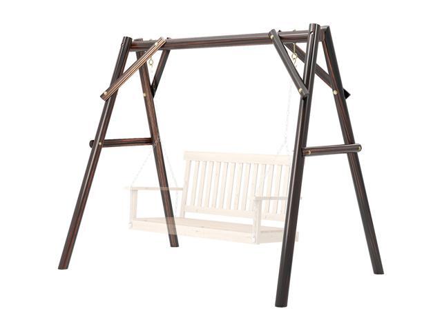 Aosom 660 lbs Porch Swing Frame, A-Frame Hanging Chair Stand Only for DIY Painting, Swing Chair Stand for Backyard, Patio