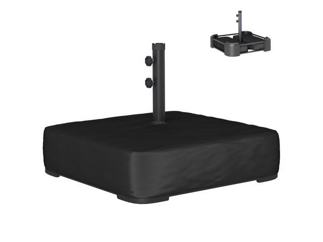 Aosom Garden Parasol Base 176 lbs Sand Filled Heavy Duty Stand for Cantilever Umbrellas and 1.9' Poles Black