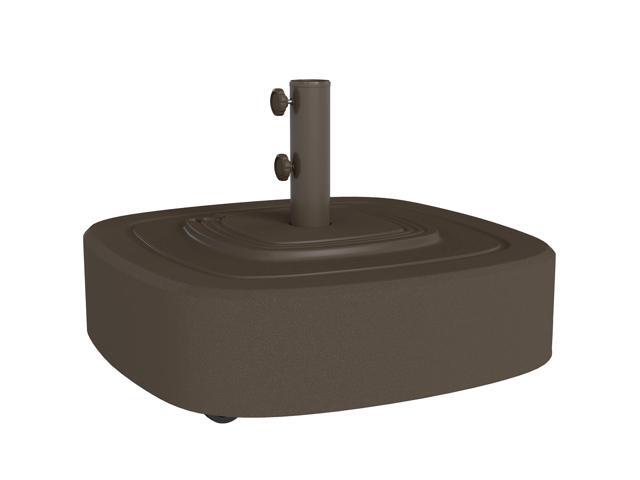 Aosom Patio Umbrella Base Outdoor Umbrella Stand with Wheels for 1.5'/1.9' Umbrella Poles