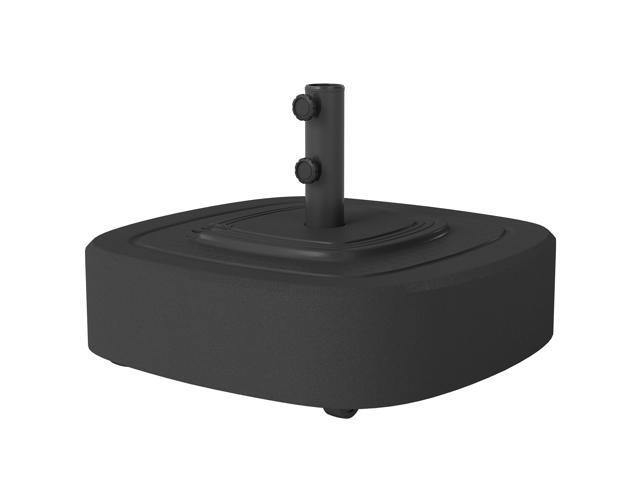 Aosom Patio Umbrella Base Outdoor Umbrella Stand with Wheels for 1.5'/1.9' Umbrella Poles