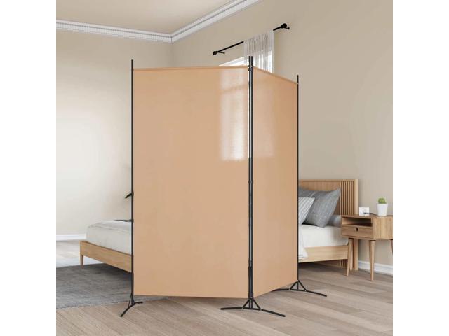vidaXL 2-Panel Room Divider Beige 68.90 x 70.87 in Fabric