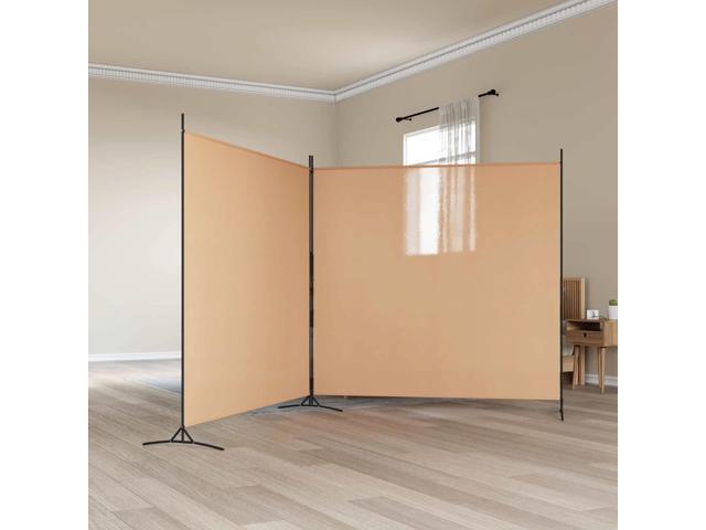 vidaXL 2-Panel Room Divider Beige 137.01 x 70.87 in Fabric