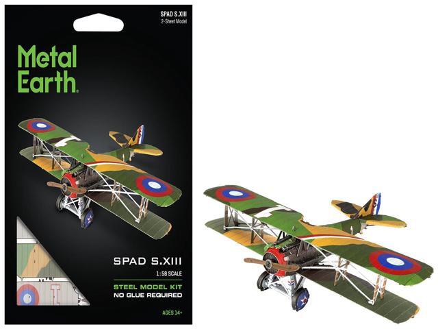 Model Kit SPAD S. XIII Fighter Aircraft 'World War I' French Air Force (Moderate Difficulty) Steel Model by Metal Earth