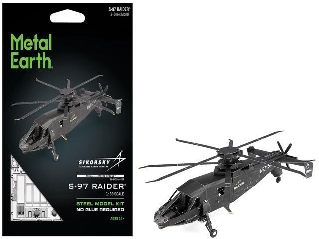 Model Kit Sikorsky S-97 Raider Attack Helicopter 'United States Army' (Challenging Difficulty) Steel Model by Metal Earth