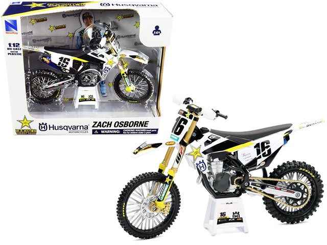 Husqvarna FC450 #16 Zach Osborne 'Rockstar Energy Drink' 1/12 Diecast Motorcycle Model by New Ray