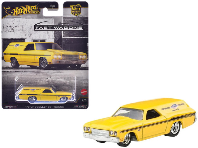 1970 Chevrolet Chevelle SS Wagon 'Yenko' Yellow 'Fast Wagons' Series Diecast Model Car by Hot Wheels