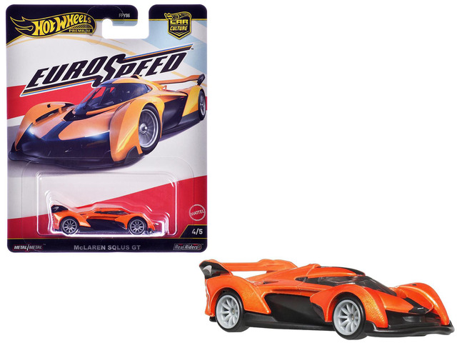 McLaren Solus GT Orange Metallic 'Euro Speed' Series Diecast Model Car by Hot Wheels