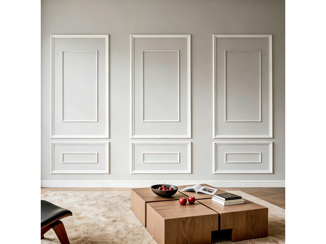 VEVOR Wall Molding 3 Pack, Wainscoting Panels Kit with Dual-Line Wide & Narrow Profile, Lightweight Paintable Polystyrene, Easy to Install Accent...