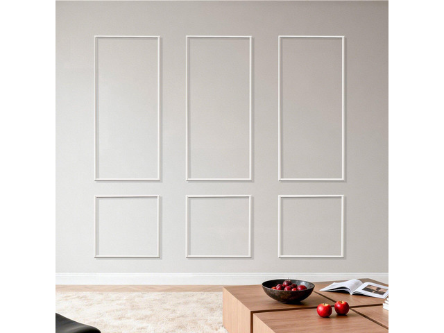 VEVOR Wall Molding 3 Pack, Wainscoting Panels Kit, Lightweight Paintable Polystyrene, Easy to Install, Waterproof Accent Wall Trim for Interior...