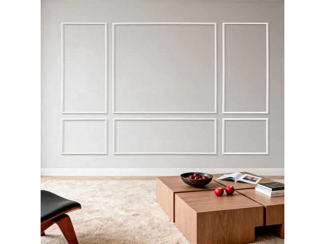 VEVOR Wall Molding 3 Pack, Wainscoting Panels Kit, Lightweight Paintable Polystyrene, Easy to Install Accent Wall Trim for Interior Décor Living...