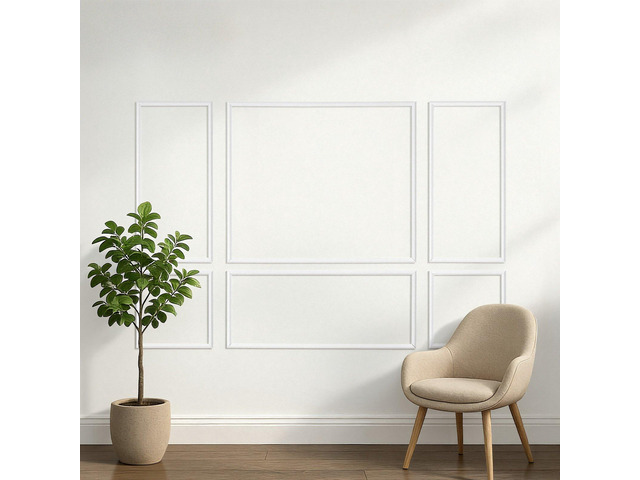 VEVOR Wall Molding 3 Pack, Wainscoting Panels Kit, Lightweight Paintable Polystyrene, Easy to Install Accent Wall Trim for Interior Décor Living...