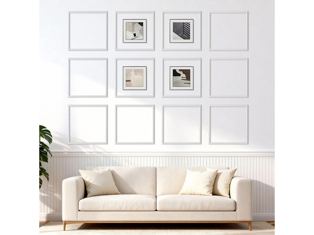 VEVOR Wall Molding 12 Pack, 20 x 20 in Wainscoting Panels Kit, Lightweight Paintable Polystyrene, Easy to Install, Waterproof Accent Wall Trim for...