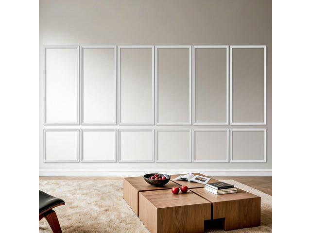 VEVOR Wall Molding 6 Pack, Wainscoting Panels Kit, Lightweight Paintable Polystyrene, Easy to Install, Waterproof Accent Wall Trim for Interior...