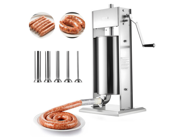 VEVOR Manual Sausage Stuffer, 33 LBS / 15 L Vertical Meat Stuffer, Heavy Duty Sausage Casing Meat Stuffing Machine, Dual-Speed Stainless Steel...