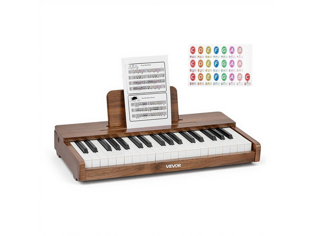 VEVOR Kids Piano Keyboard, 37 Keys Wooden Digital Piano for Kids, Mini Music Educational Instrument Toy with Realistic Sound, Dual Power,...