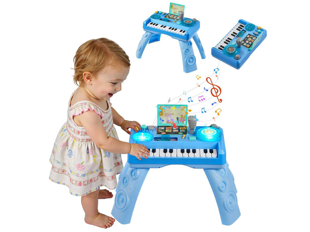 VEVOR Baby DJ Playset for Toddlers 1-3, Educational Musical Table Toys with 133 Sound Sources, Recording and LED DJ Turntable, Baby Activity Table...
