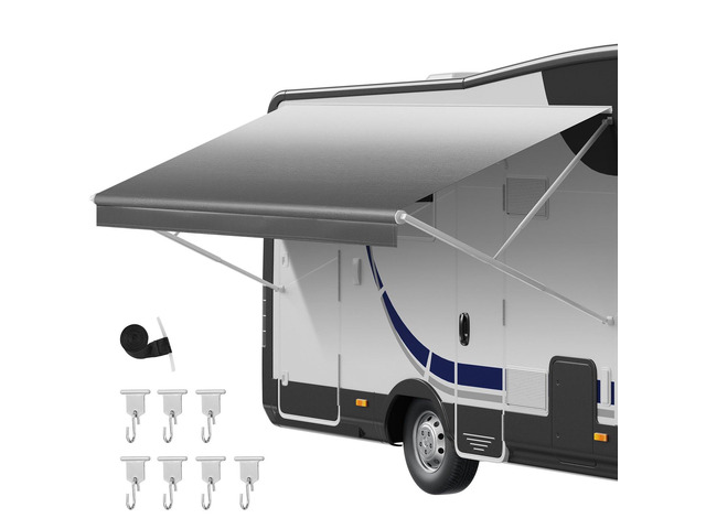 VEVOR RV Awning Fabric Replacement, 18' (Fabric 17'2') 18 oz Heavy-Duty Weatherproof Vinyl Camper Awning Replacement, UPF50+ Protection Waterproof...