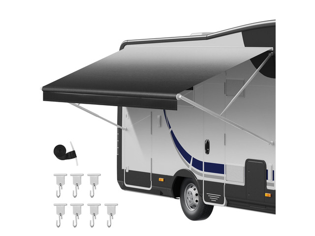 VEVOR RV Awning Fabric Replacement, 15' (Fabric 14'2') 18 oz Heavy-Duty Weatherproof Vinyl Camper Awning Replacement, UPF50+ Protection Waterproof...