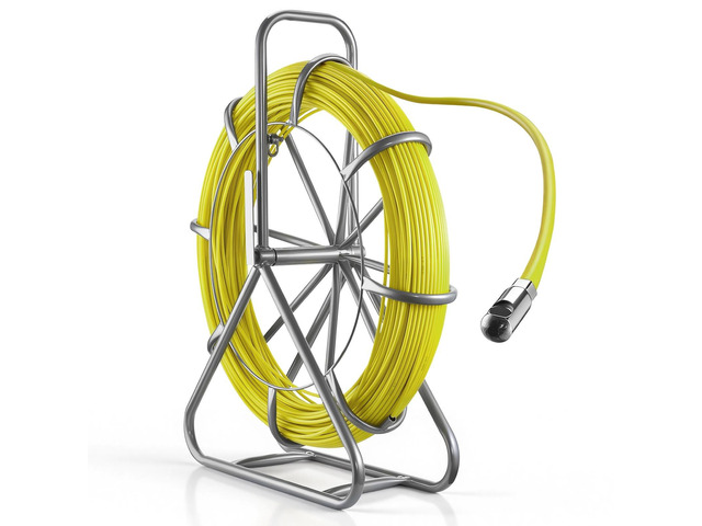 VEVOR Fish Tape Fiberglass, 500FT 6.3MM, Duct Rodder Fishtape Wire Puller with Stand, 1/4-Inch Cable Running Rod, Marked Every 5 Feet, Fishing...