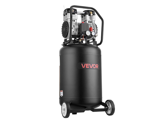VEVOR 20-Gallon Air Compressor, 2HP 4.5 SCFM at 90PSI, Max 125PSI Pressure Oil-Free Air Compressor Tank, Portable on Wheels for Auto Repair, Tire...
