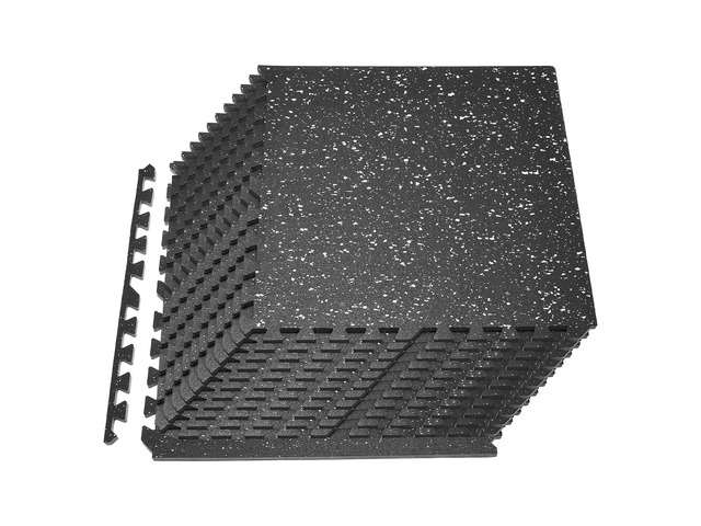 VEVOR Puzzle Exercise Mat, 24 PCS Fitness Equipment Mats, 24 x 24 x 0.56 in, High-Density EVA Foam Mat Set, Interlocking Rubber Soft Tiles,...