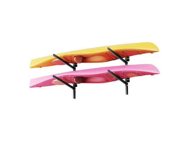 VEVOR Kayak Storage Rack for 2 Kayaks, Holds 200 lbs, Heavy Duty Adjustable Wall Mount Stand for Indoor Outdoor Garage Shed Dock, Storage Holder...